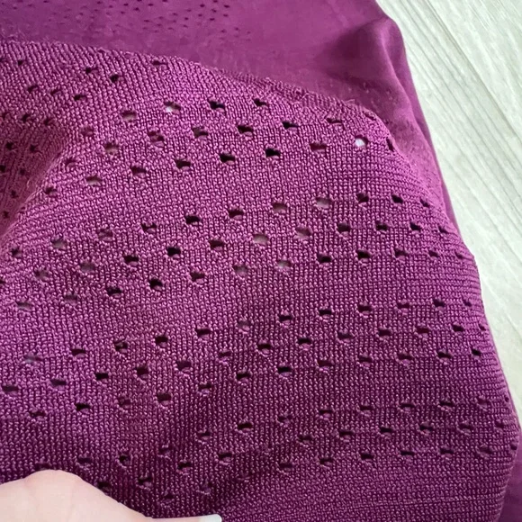 Lululemon Breeze Short Sleeve Squad Purple Marvel Mesh Perforated Shirt - Picture 3 of 8